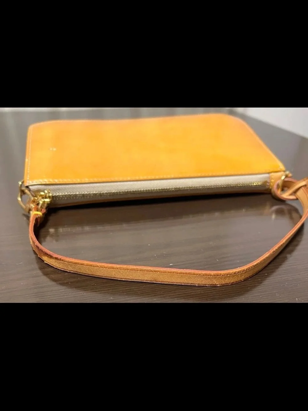 Louis Vuitton Patent Monogram Shoulder Bag in Golden Yellow